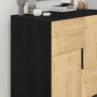 Hanah Home Armario Multiusos Darien - Madera Negra, Roble Zafiro